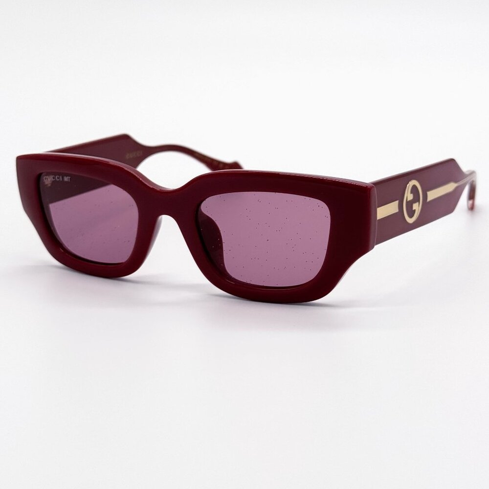 NEW GUCCI SUNGLASSES GG1558SK 005 BURGUNDY WOMEN EYEWEAR GUCCI - Picture 4 of 12